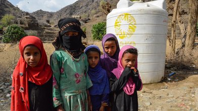 Water is a scarce resource: Millions of people in Yemen donâ€Öt have access to clean water. Most water sources have been destroyed and people have less than a glass of water a day to drink. CARE helps by repairing old water sources and building new.