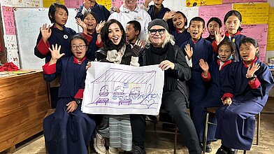 Projektpaten Rita und Thomas Sabo in Bhutan