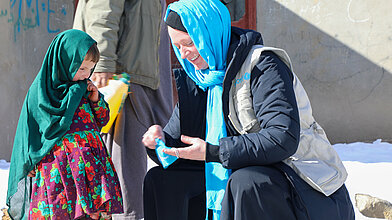 Wir unterstützen mit UNICEF im afghanischen Winter